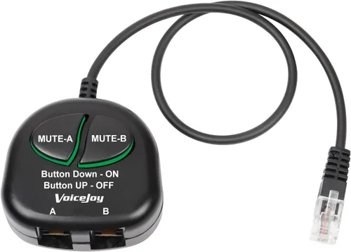 VoiceJoy Adaptador de entrenamiento de teléfono Y Splitter+2 botones de silencio para auriculares para Nortel Meridican, Norstar, Avaya, Ashtra,