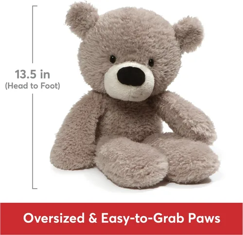 Miniatura 4 de GUND Peluche de oso de peluche, marrón chocolate, 13.5 pulgadas Gris