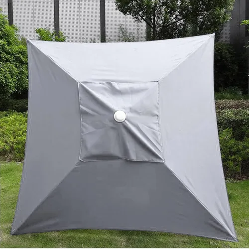 Miniatura 5 de Toldo de repuesto para sombrilla de 6.5 x 6.5 pies, 4 varillas de repuesto, sombrilla para mesa de mercado, toldo cuadrado superior de repuesto