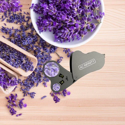 Miniatura 6 de AC Infinity Lupa de Joyero, Lupa de Bolsillo con Luz LED y Lentes Duales, Zoom 30x 60x para Joyas, Relojes, Monedas, Sellos, Capullos de Plantas