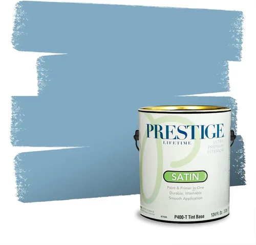 Miniatura 1566 de Pintura Exterior + imprimación PRESTIGE, todo-en-uno, 1 galón, acabado mate, color comparable al Valspar* Royal Gray* VS151-Gris real