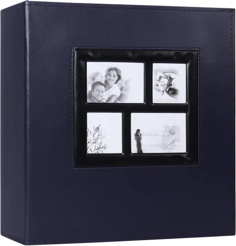 Miniatura 65 de Álbum de Fotos 4x6 para 300 Fotos Cubierta de Cuero PU Página Interior Negra para Álbumes de Boda Libro de Fotos Familiar Bebé Aniversario Bolsillo