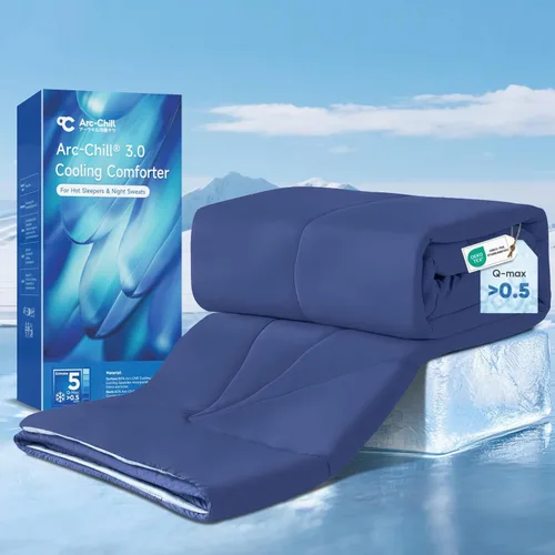 Miniatura 13 de Elegear - Edredón refrescante Queen que absorbe el calor corporal para mantenerse fresco, cobija refrigerante para personas que duermen con calor