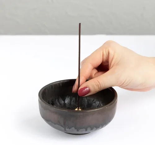 Miniatura 6 de Asayu Japan Set de regalo de incienso de bajo humo con soporte de incienso y soporte de latón, varillas de incienso de madera de agarwood