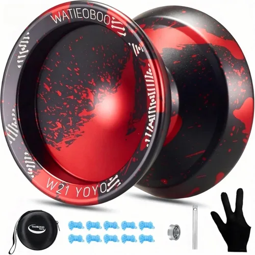 Miniatura 8 de Yoyo R8 Responsive Yoyo para principiantes, Yoyos profesionales no responsivos para adultos Pro Yoyos de trucos de metal con kit de rodamientos Yo