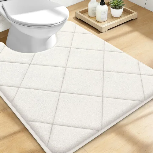 Miniatura 191 de OLANLY Tapete de baño de espuma viscoelástica de 24 x 16 pulgadas, ultra suave y absorbente, lavable a máquina, cómodo tapete de baño para suelo