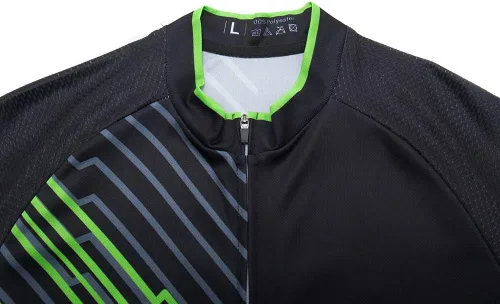 Miniatura 5 de Pohoopo Maillot de ciclismo para hombre, manga corta, cremallera completa, transpirable, de secado rápido