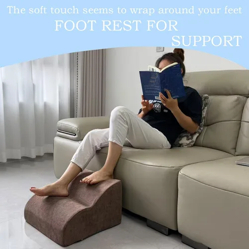 Miniatura 6 de Reposapiés para debajo del escritorio en el trabajo. Taburete de tres niveles multifuncional, con reposapiés lavable. para debajo del escritorio