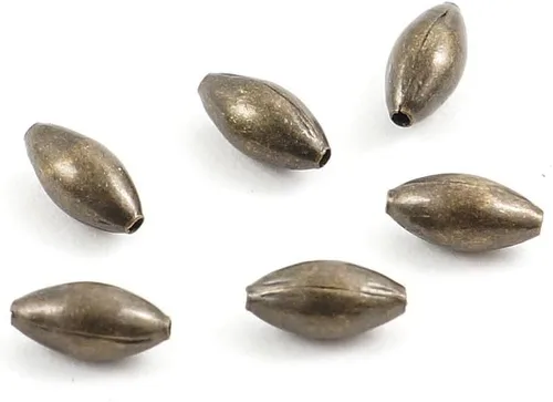 Miniatura 3 de 1000 cuentas sueltas de arroz ovaladas lisas de 0.236 in (0.24 pulgadas), espaciador pequeño y pequeño, chapado en bronce antiguo