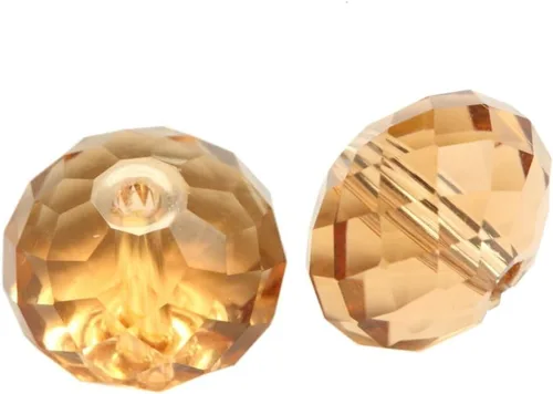 Miniatura 99 de 50 cuentas de cristal Adabele austriaco de 0.394 pulgadas facetadas sueltas Rondelle Siam rojo espaciador compatible con cristales de Swarovski 5040