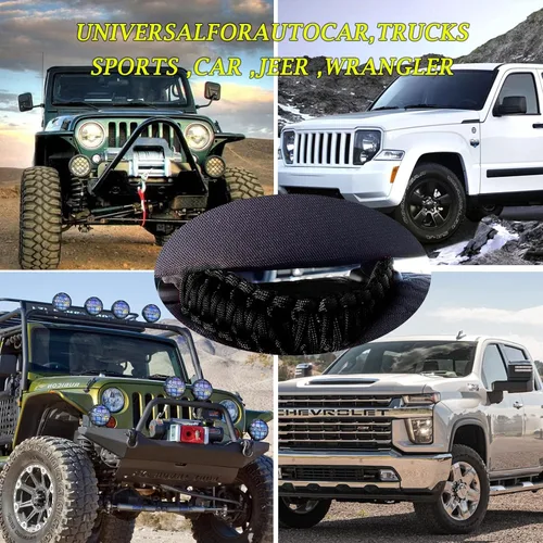 Miniatura 7 de Asas de agarre de paracaídas, mango de agarre para reposacabezas delantero compatible con J-eep Wrangler TJ JK JL JT Land Cruiser FJ Suzuk Ford