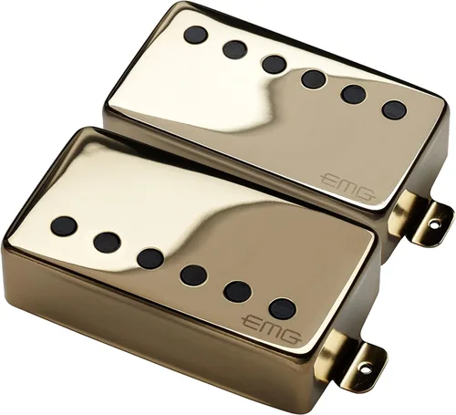 Miniatura 7 de Set de pastillas humbucker para puente y cuello de guitarra EMG 57/66, cromo negro Negro chrome