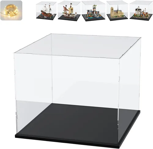 Miniatura 21 de Vitrina de acrílico transparente engrosada para coleccionables Lego 75325, caja transparente de autoensamblaje, gran protección antipolvo con base