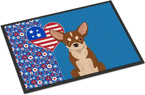 Miniatura 111 de Caroline's Treasures WDK5119JMAT Airedale Terrier USA - Tapete para interiores o exteriores, 24 x 36 pulgadas, tapete para puerta delantera