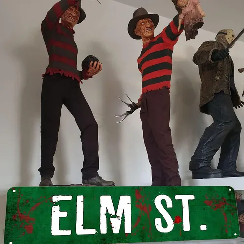 Miniatura 4 de Elm St Street - Placa de metal rústica para decoración de pared (4 x 16 pulgadas)