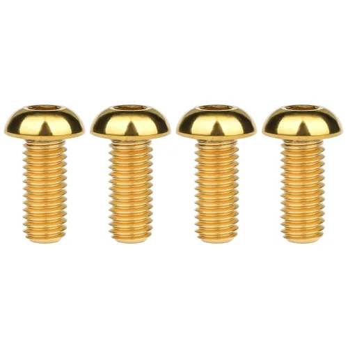 Miniatura 31 de Tornillos de cabeza de botón de titanio M8 15 20 25 30 1.378 in, paquete de 4 (M8x15mm, negro)