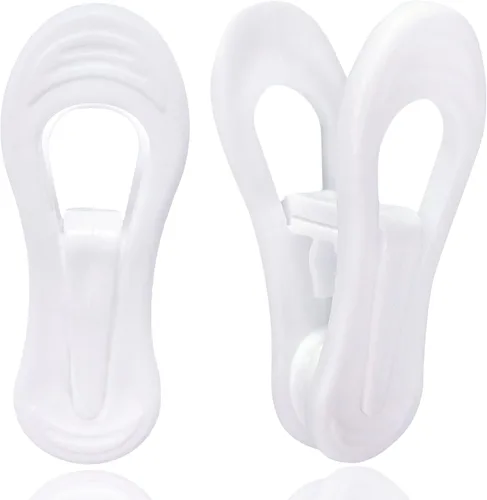Miniatura 8 de TOFIIGREM Clips de colgador negros 30 PIEZAS, clips de perchas de plástico perfectos para perchas de terciopelo de plástico, pines para ropa