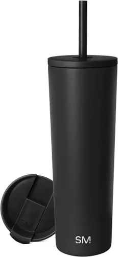 Miniatura 8 de Simple Modern- Vaso con aislamiento, c/tapa y pajilla Taza de viaje Botella de agua de ac. inox. reutilizable Unisex Colecc. Classic 24 oz