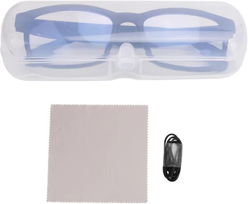 Miniatura 6 de GOWENIC Gafas de sol inteligentes con sonido con micrófono, gafas de música de 160 mAh con filtro de luz azul asistente de voz táctil para ciclismo
