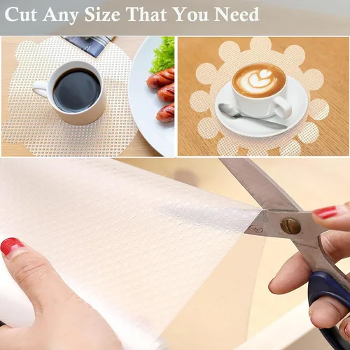 Miniatura 4 de Revestimiento de estante para armarios de cocina de 10 pulgadas de ancho x 20 pies, no adhesivos, antideslizantes, impermeables, de agarre fuerte