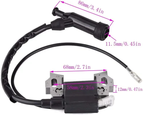 Miniatura 4 de Bobina de encendido para Honda GX120 GX160 GX200 generador de motor Rototiller 4589693 30500-ZE1-073 con filtro de aire de bujía por TOPEMAI