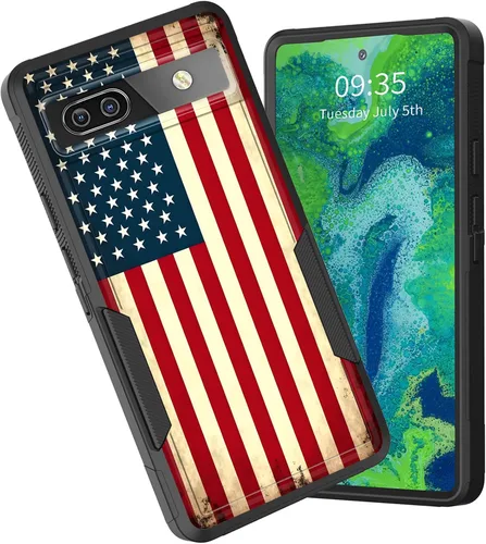 Miniatura 42 de Funda para Pixel 6A, funda híbrida de doble capa resistente a prueba de golpes de policarbonato duro de silicona suave TPU para Google Pixel 6A