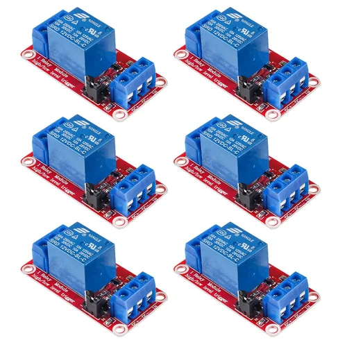 Miniatura 10 de Módulo de relé de estado sólido de 6 piezas, disparador de nivel alto/bajo, 5V, 2 canales para equipos de automatización de control