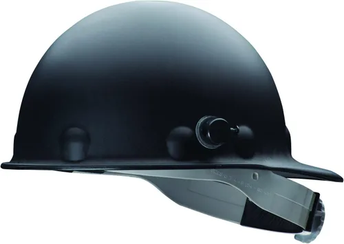 Honeywell Fibre-Metal P2HNQRW11A000 Casco Duro Super Eight de Fibra de Vidrio con Visera de Trinquete, con Quick-Lok, Negro