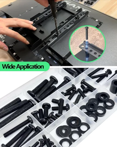 Miniatura 7 de Nuyoah Tornillos de montaje de TV con caja organizadora, kit de tornillos universales para montaje de TV incluye tornillos de repuesto M4 M5 M6 M8