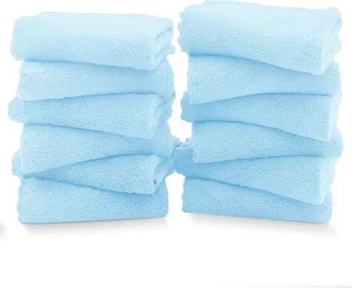 Miniatura 42 de TENSTARS Toallas de baño de seda con dobladillo para baño en liquidación - 27 x 55 pulgadas, ligeras, finas y de secado rápido, toalla absorbente