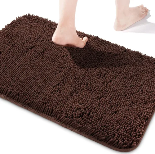 Miniatura 81 de Yeaban Alfombra de pasillo de baño de 24 x 72 pulgadas, antideslizante, alfombra de baño larga de felpilla gruesa, absorbente y lavable, alfombra