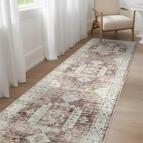 Miniatura 8 de RUUGME Alfombra Pasillera Lavable 2'6x12 - Alfombra de Pasillo con Respaldo Antideslizante Alfombras Resistentes a Manchas para Sala de Estar