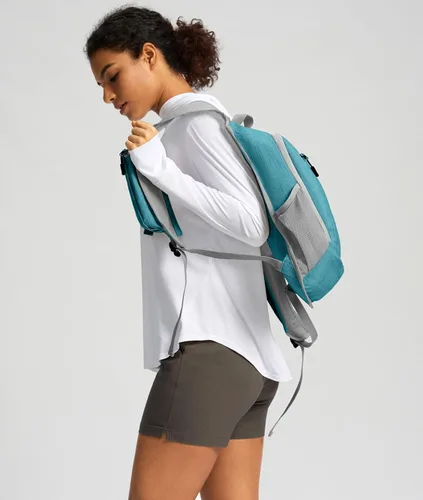 Miniatura 5 de Uselike - Mochila pequeña de 10L para senderismo, mochila de viaje y de día, ligera y plegable, para mujeres y hombres, Azul verdoso, Classic