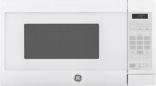 Horno microondas GE para encimera, compacto 0.7 pies cúbicos, capacidad de 700 vatios, 6 ajustes de cocción automática, tecnología de bloqueo para