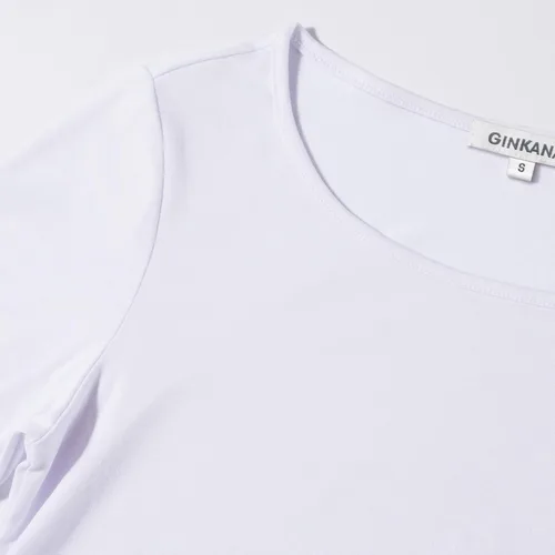 Miniatura 263 de GINKANA Blusas de maternidad de manga corta, diseño floral, fruncido, casual, para mamá, para embarazo