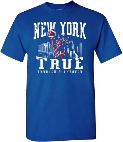 Camiseta vintage para hombre Team Retro para aficionados al fútbol New York - Camisa Royal