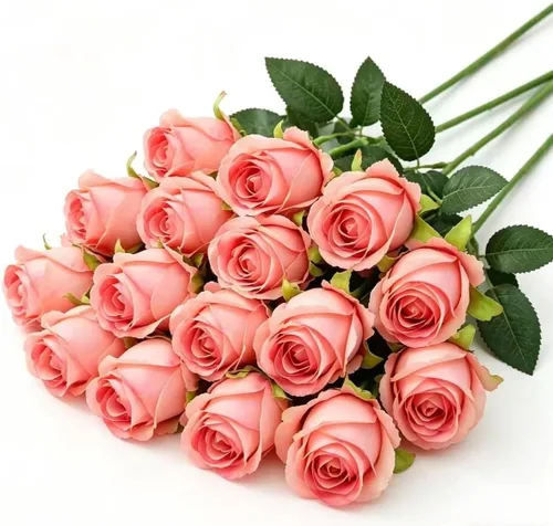 Miniatura 12 de 25Pcs Artificial Rose Flowers, Foam Fake Flowers with Stems, Real Looking, Gift Box, DIY Bouquets for Wedding Arrangements Party Home Decorations