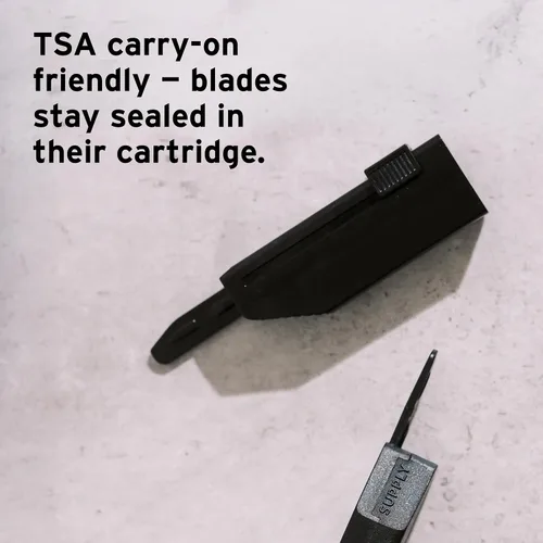 Miniatura 5 de SUPPLY Single Edge SE Blade Recambios para hombres – Paquete de 8 cuchillas de afeitar inyectoras de etiqueta negra fabricada en Japón – Se adapta a