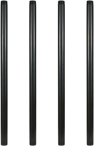 Miniatura 20 de GeilSpace Tubo de metal negro precortado de 1 x 28 pulgadas, acero industrial que se adapta a tubos y accesorios roscados negros estándar de una