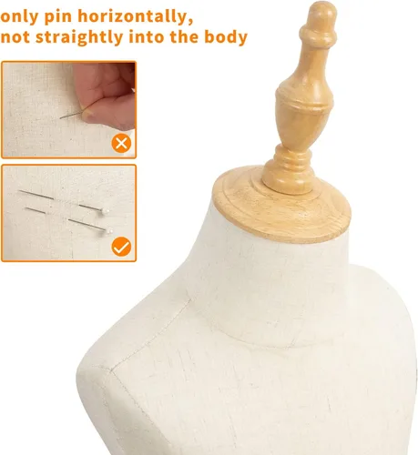 Miniatura 3 de Forma de vestido para niños con base de madera, maniquí infantil para exhibición, formas de busto corporal Maniki, 4-5 años de edad