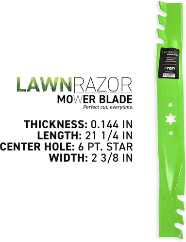 Miniatura 3 de 8TEN LawnRAZOR - Juego de cuchillas de cortacésped para Cub Cadet MTD Troy Bilt LTX1040 RZT-L42 942-04308-X 42 pulgadas (diente)