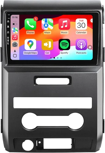 Estéreo de coche 5G (WiFi6) para Ford F150 F-150 2009-2012 Android 13 con CarPlay Android Auto, 9 pulgadas IPS pantalla táctil reproductor de radio