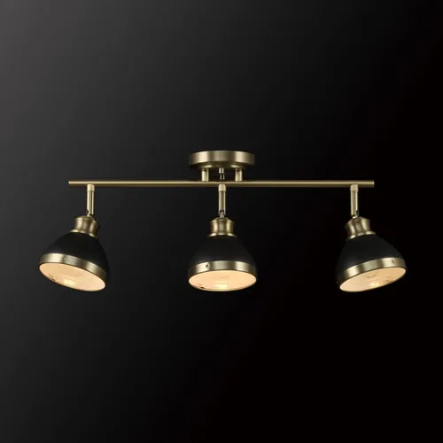 Miniatura 7 de Globe Electric 64000004 Iluminación de pista de 3 luces de 22 pulgadas, latón mate, tonos negros mate, iluminación para cocina, baño, dormitorio