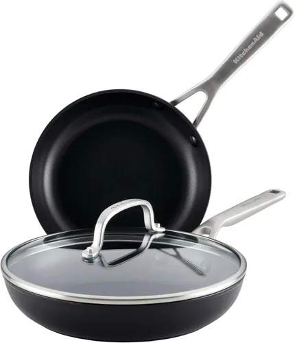 Miniatura 21 de KitchenAid Sartén/Wok Antiadherente de Inducción Anodizada Dura para Saltear con Mango Auxiliar, 12.25 Pulgadas - Negro Mate