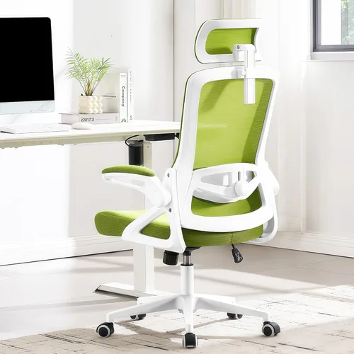 Miniatura 18 de Fizzin Silla de Oficina Ergonómica, Sillas de Computadora de 400 LBS con Soporte Lumbar Ajustable, Silla de Escritorio de Malla Transpirable Negro