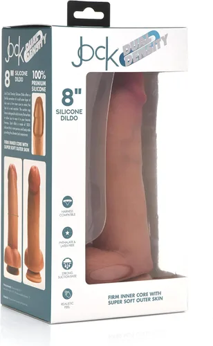 Miniatura 7 de CURVE TOYS Jock - Consolador de silicona de doble densidad de 8 pulgadas con bolas para hombres, mujeres y parejas. Consolador de silicona de alta