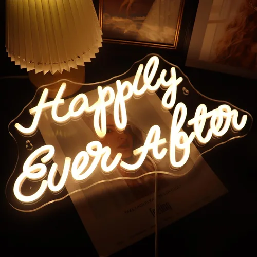 Miniatura 13 de QiaoFei Letrero LED de neón con texto en inglés «Cheers To Love» alimentado por USB con regulador de intensidad, luces de neón para habitación
