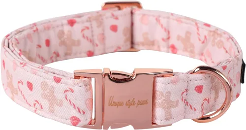 Miniatura 50 de Unique style paws - Collar para perro con hebilla de metal, naranja, duradero, lindo collar para perros pequeños, medianos y grandes