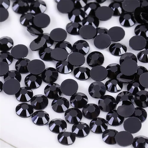 Miniatura 26 de 3000 unidades de diamantes de imitación termoadhesivos SS6 de 2mm con parte posterior plana, gemas de cristal de vidrio transparente redondas