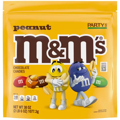Miniatura 4 de M&M'S Dulces de Chocolate con Leche y Maní Paquete a Granel, Tamaño de Fiesta, Bolsa de 38 oz